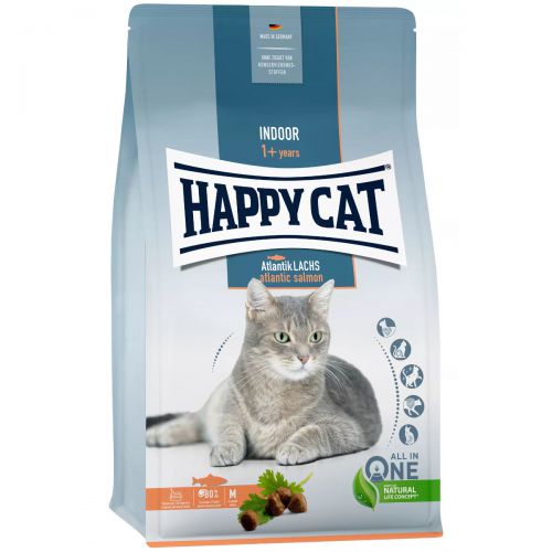 Happy Cat Indoor Adult Atlantik-Lachs Łosoś 4kg