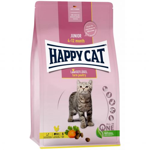 Happy Cat Junior Land-Geflügel Kurczak 4kg