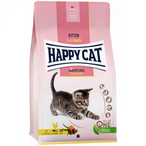 Happy Cat Kitten Land-Geflügel Kurczak 1,3kg