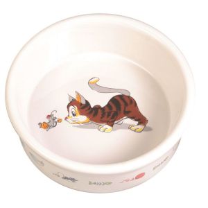 Miseczka porcelanowa z kotkiem i myszką