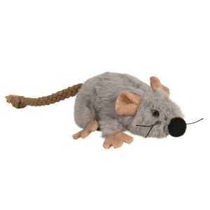 Mysz pluszowa z kocimiętką szara