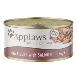 Applaws Tuna Fillet with Salmon in Broth 156g