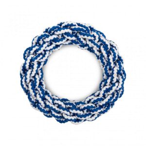 Ring pleciony ze sznurka 17cm blue