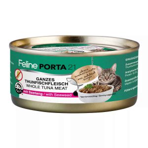 Feline Porta21 whole Tuna meat with Seaweed 156g
