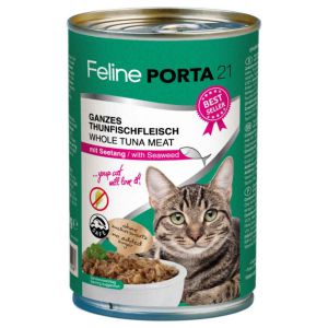 Feline Porta21 whole Tuna meat with Seaweed 400g