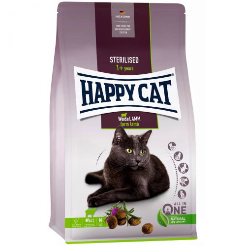 Happy Cat Sterilised Adult Weide-Lamm Jagnięcina 1,3kg