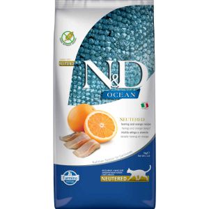 Farmina N&D Ocean Kastraty Śledź i Pomarańcza 5kg