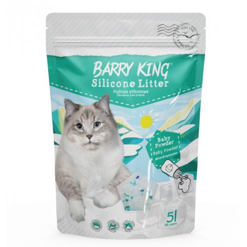 Barry King żwirek silikonowy baby powder dla kota 5L