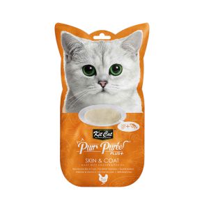 Kit Cat Purr Puree Plus+ Kurczak Skin & Coat 4x15g